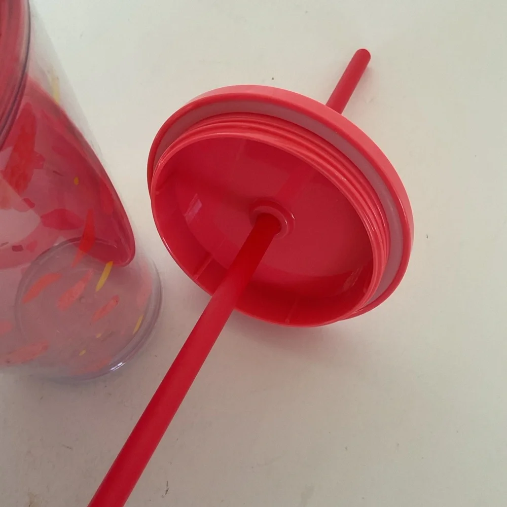 Starbucks 2020 NWT Valentines Day Pink Heart Cold Cup Tumbler 16 ounce